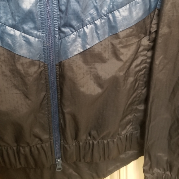 Nike zip windbreaker hooded lightweight rain jacket blue - Picture 5 of 7